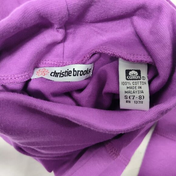 2 Christie Brooks Girls 7-8 Cotton Turtlenecks Purple and Pink NWT - Picture 9 of 11